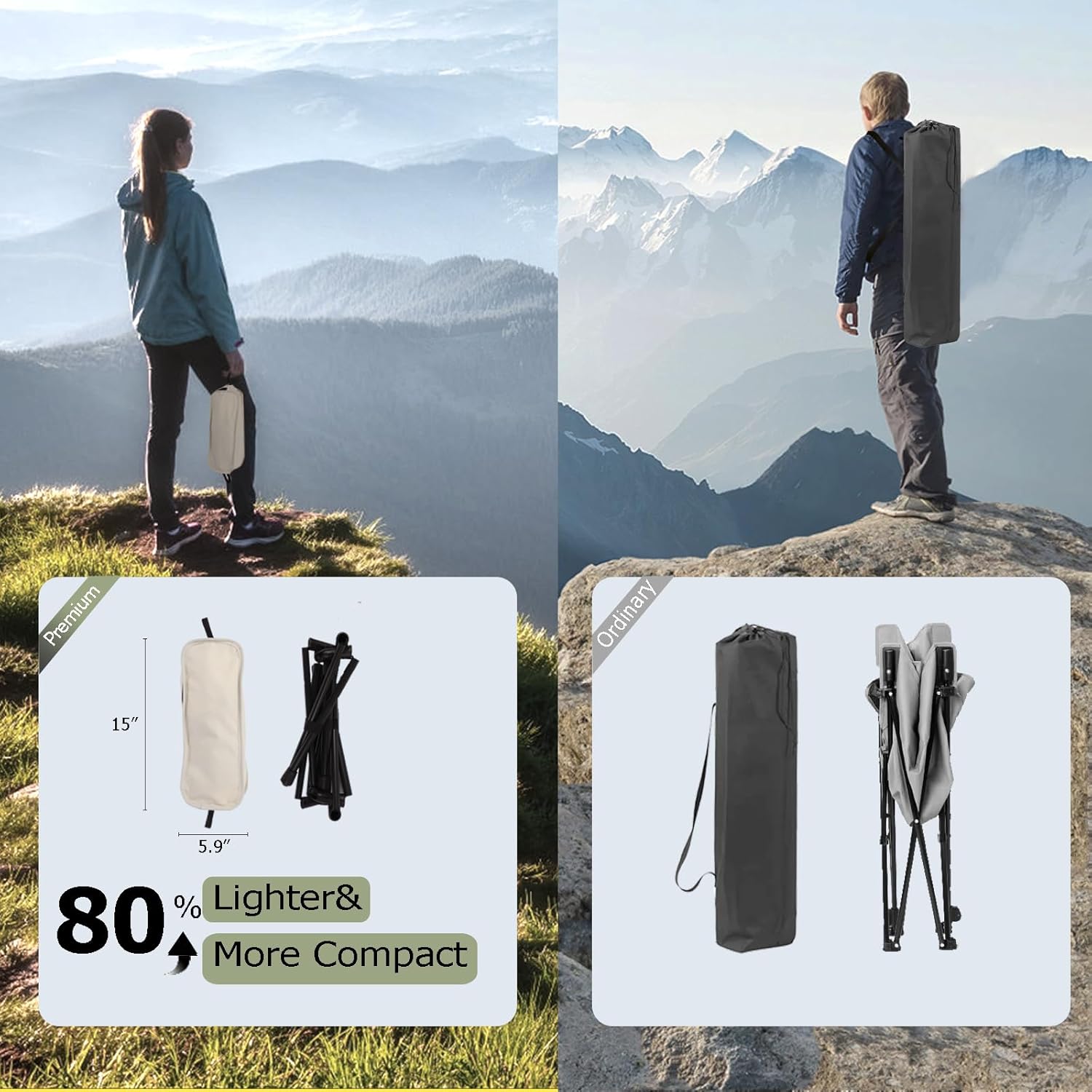 Camping Chairs,Lawn Chairs,Foldable Chair,Outdoor Chair,Backpacking Chair,Supports 330Lbs - Image 4