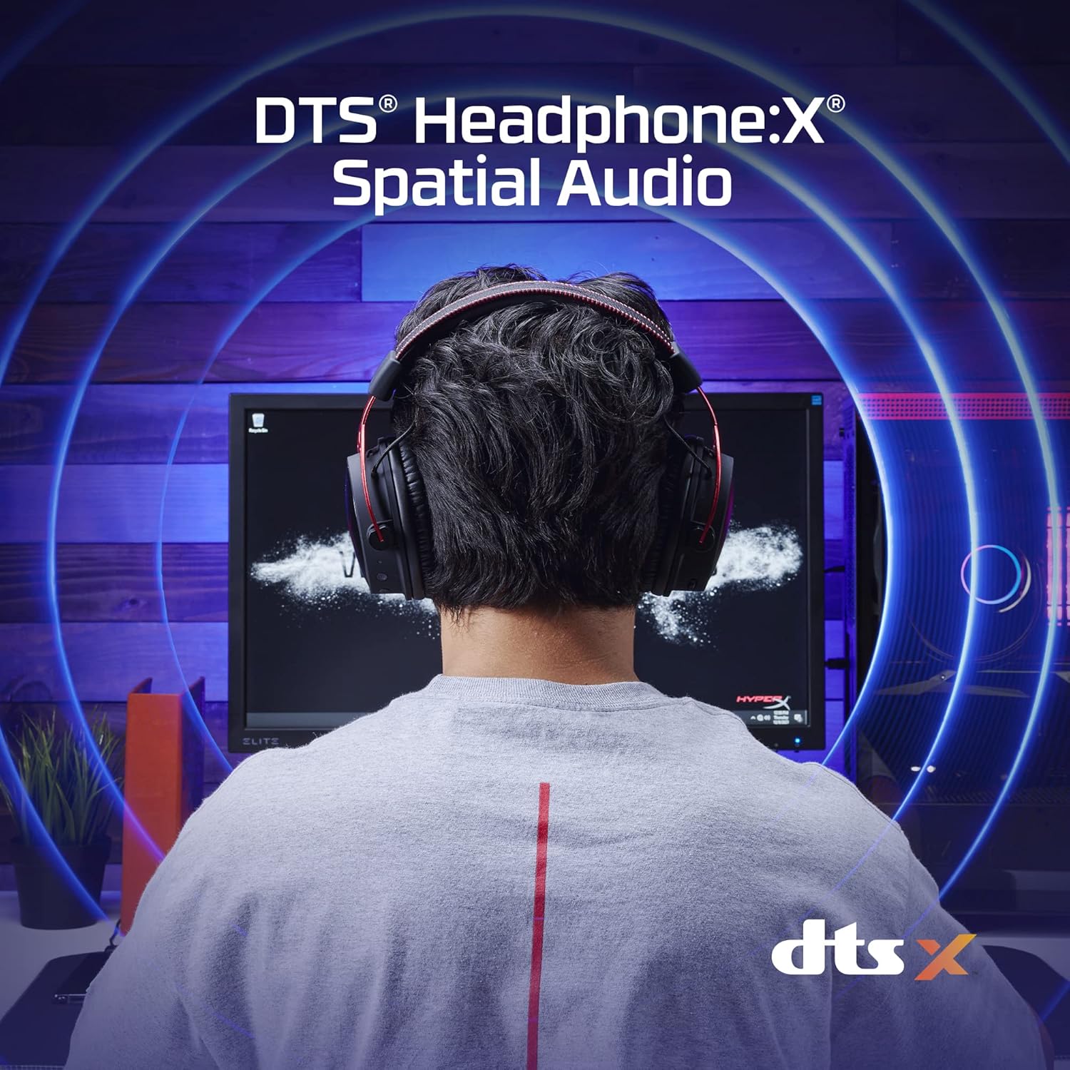 HyperX Cloud Alpha Wireless - Gaming Headset for PC, 300-hour battery life, DTS Headphone:X Spatial Audio, Memory foam, Dual Chamber Drivers, Noise-canceling mic, Durable aluminum frame,Red - Image 4