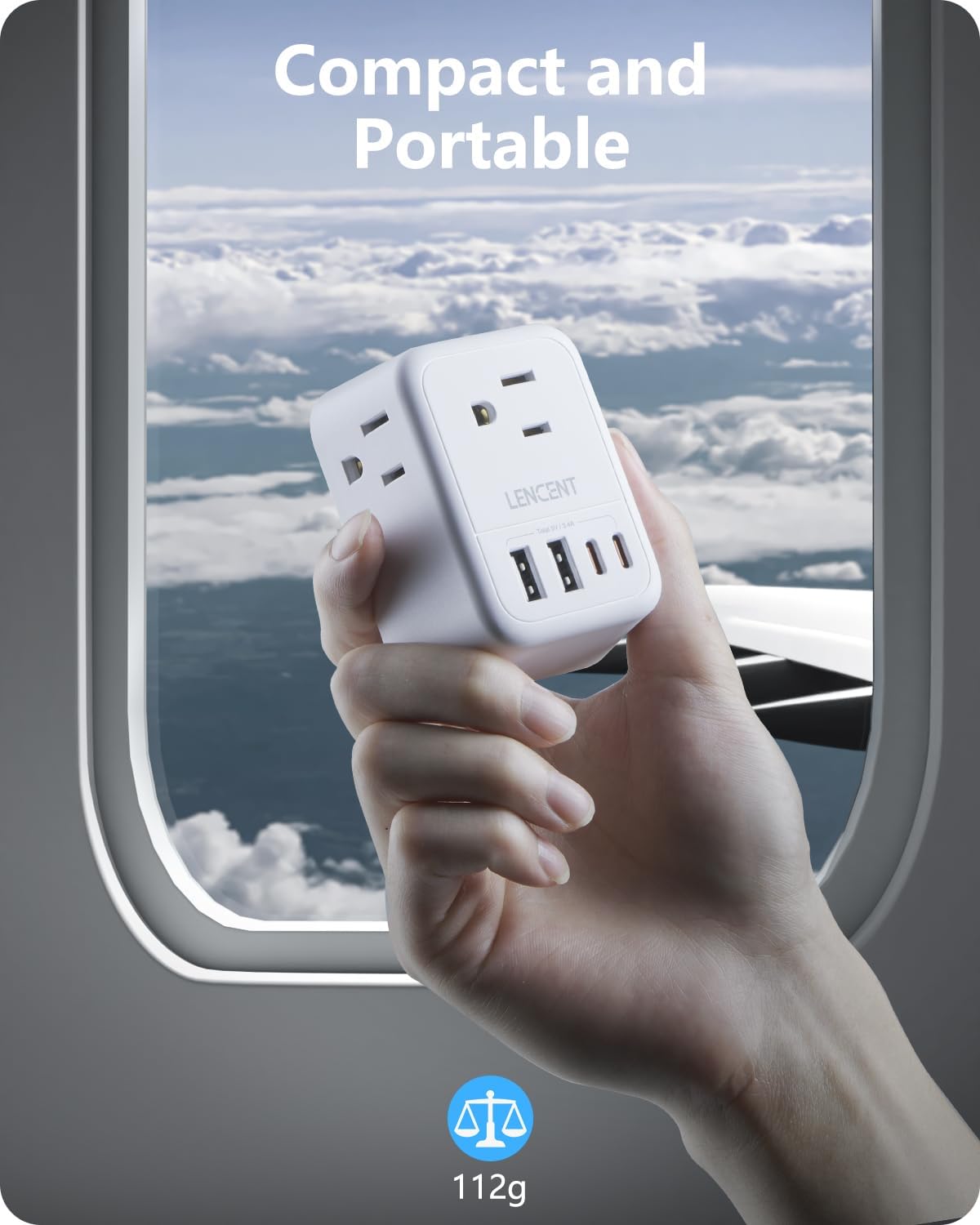 LENCENT 2 Pack European Travel Plug Adapter, Foldable US to Europe Plug Adapter with 4 Outlets, 4 USB Charger Adapter, Type C Power Adaptor for USA to Italy Spain France Portugal Iceland Germany - Image 7