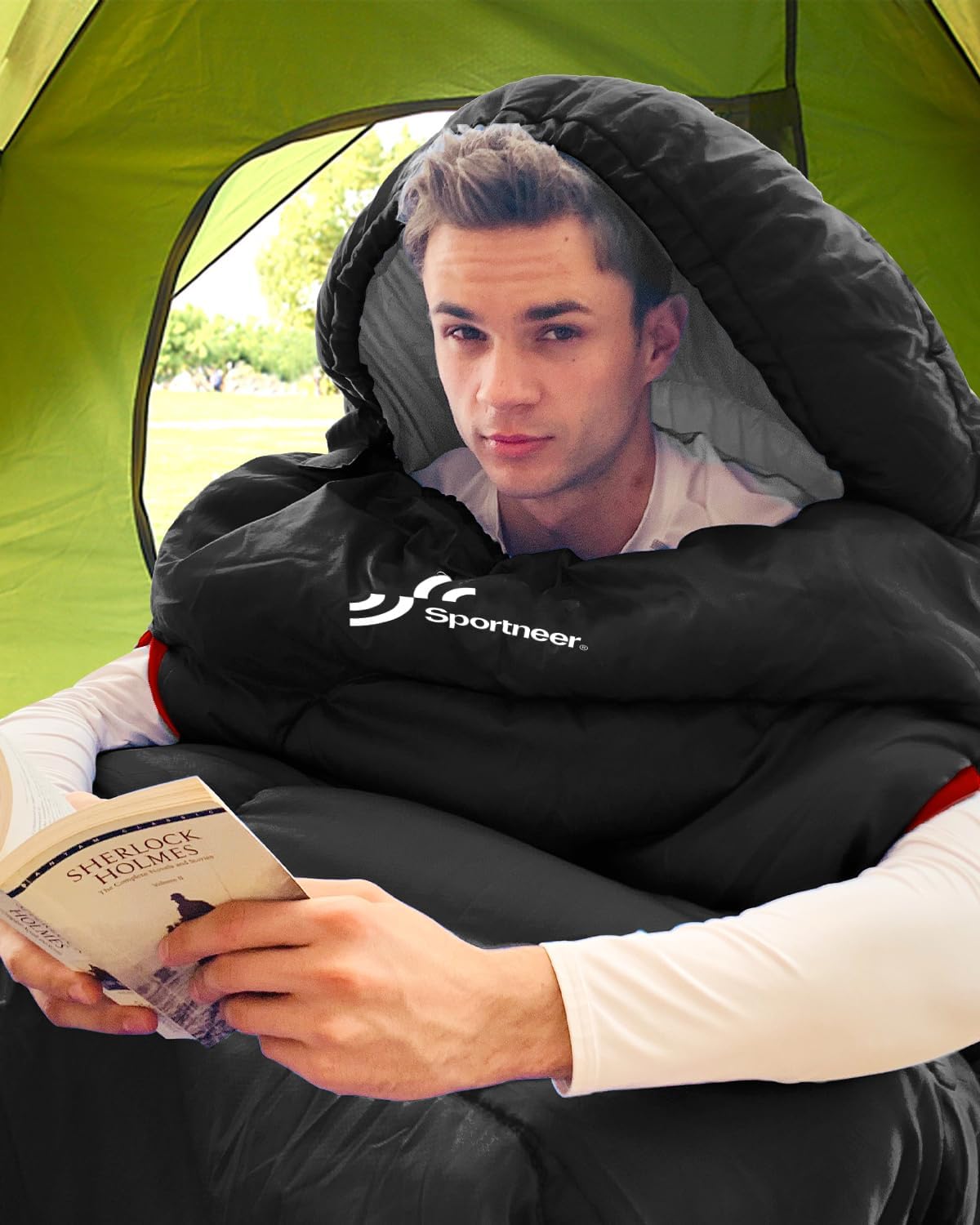 Sportneer Sleeping Bag - Wearable for Adults & Kids with Arm Zipper Holes in Cold & Warm Weather, Waterproof Portable Sleeping Bag for Camping, Hiking, Backpacking, Outdoor Travel - Image 8